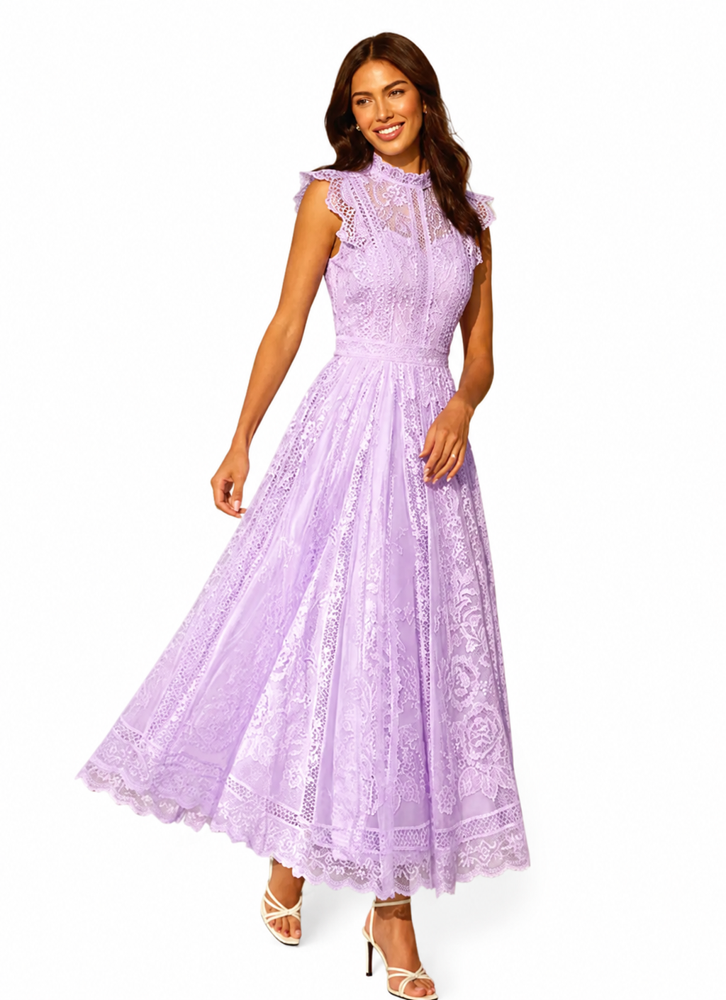 Aurora | Elegant Lace Maxi Dress for Wedding Guests