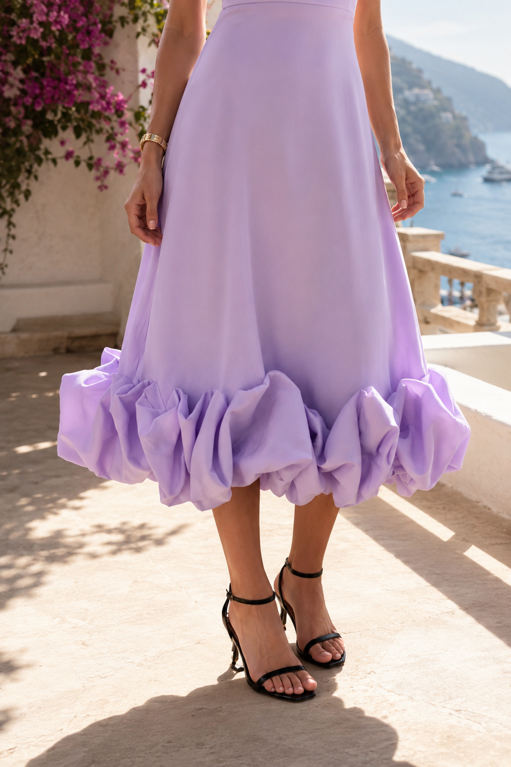 Dahlia Sleeveless Maxi Dress with Ruffle Hem