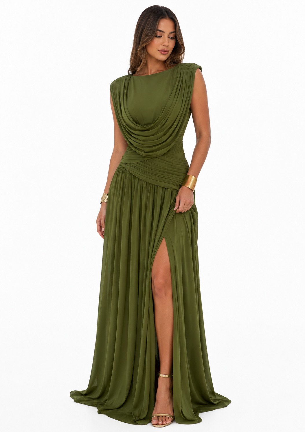 Isabella | Convertible Cowl Neck Maxi Dress