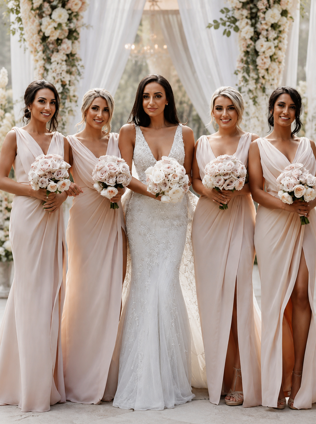 Celeste | Cowl Neck Bridesmaid Maxi Dress with Side Slit